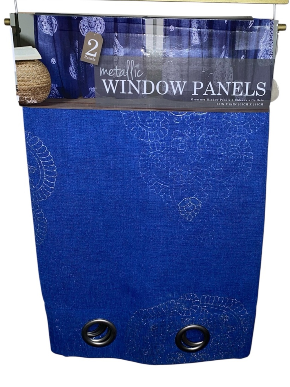 Metallic Window Panels in Blue